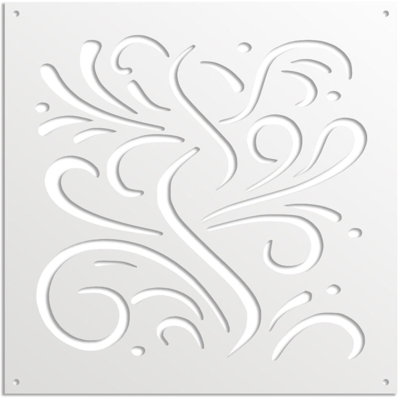 Image of BLOW - Pannello in PVC traforato - Parasole - Misura: 73x73 cm - Colore: bianco