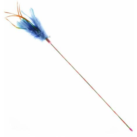 Blu - Bâton taquin pour chat avec plumes 65 cm