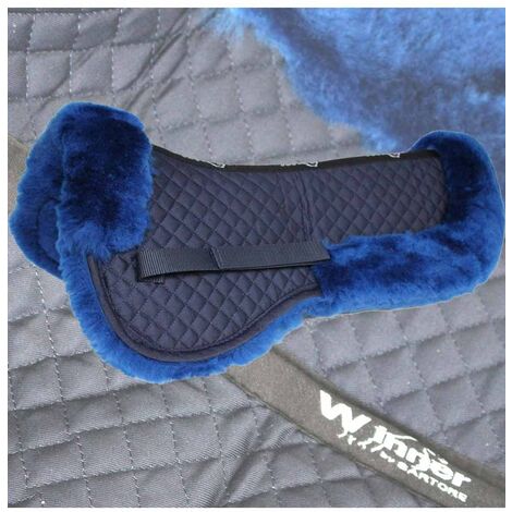 blu bordo blu - Protection dorsale gagnante en coton et recouverte d'agneau naturel 15x15 mm