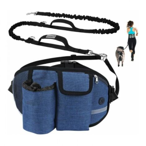 Guinzaglio Mani Libere Per Cani - Anti-tiro, Riflettente, Con Tasca, Per Corsa E Jogging - Foto 5