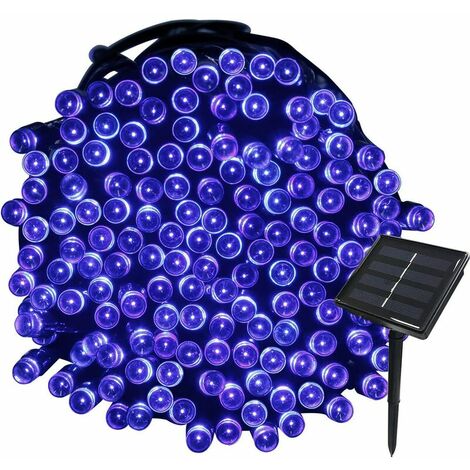 Blue 22M Solar Fairy Lights 200 LED 8 String Lights Ideal for Party, Wedding, Birthday and Outdoor Garden