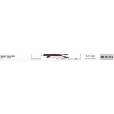 BLUE BIRD débroussailleuse câble d'accélérateur ZH031 ZH035 001510