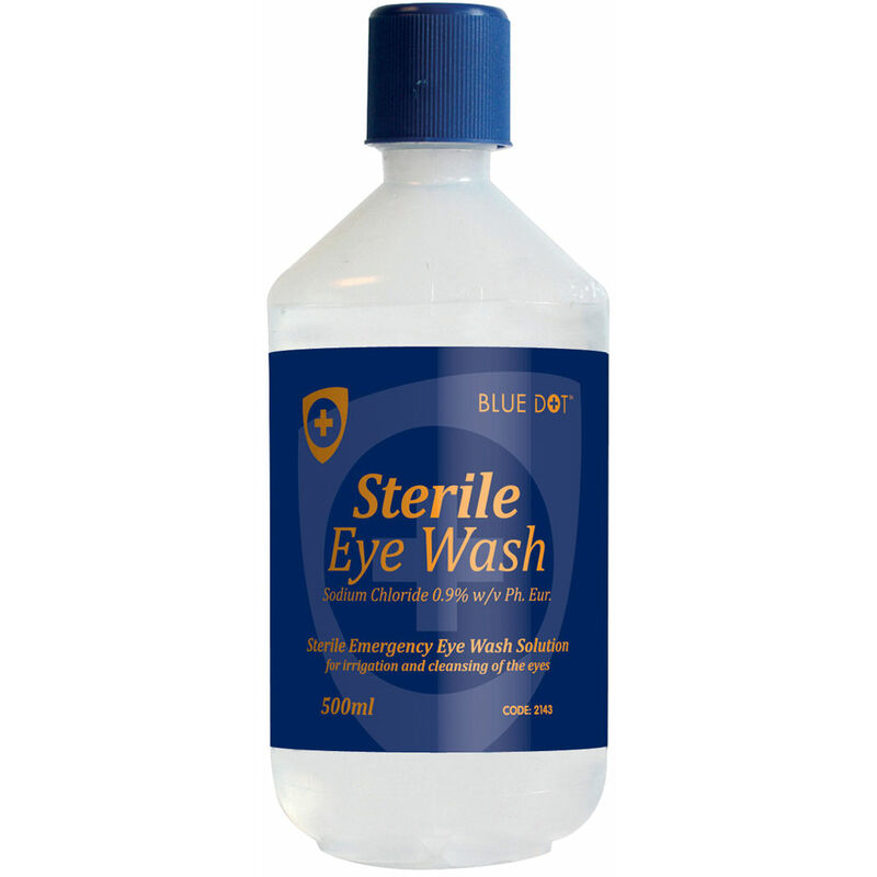 Blue Dot 2143 Emergency Eye Wash Solution Sterile 500ml