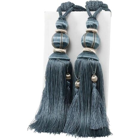 Blue Dream 1 paire d'embrasses en corde faites à la main pour rideaux