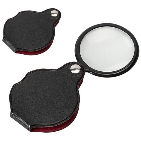 Blue Dream 5Pcs Mini loupe de Lecture Loupe de Poche x10 Loupe de poche Pliable Poignée en Caoutchouc Souple Antidérapante pour Livres Scientifiques,Journaux,Lecture,Insectes