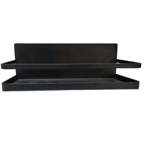Blue Dream Étagère à épices magnétique pour réfrigérateur Étagère à épices pour réfrigérateur à un étage Étagère magnétique Gain de place Noir Lot de 2