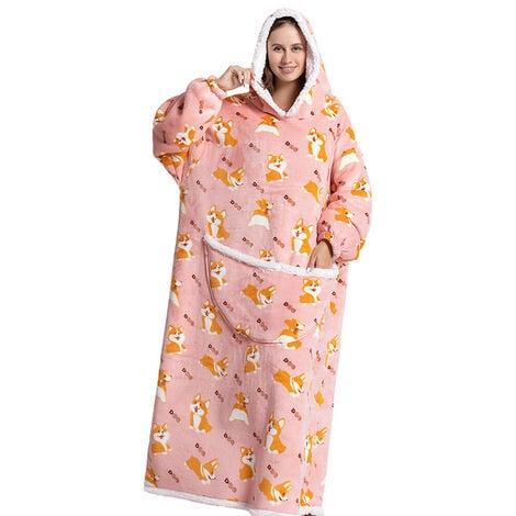 Blue Dream Sweats à Capuche Long Unisexe TV Couvertures Plaid à Manche Chapeau Poches Couvertures Pull Sweat Plaid Pyjama Cosplay Wearable Cape