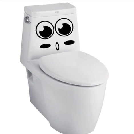 Blue Dream WC-Aufkleber mit großen Augen und Mund, Wandaufkleber für WC