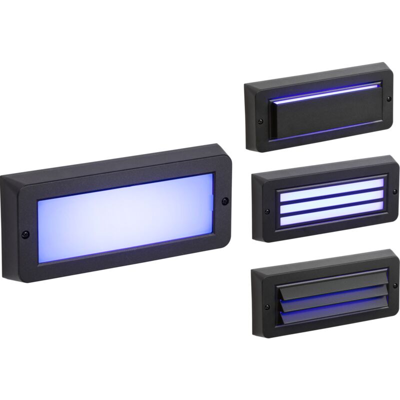 Blue led Surface Mount Brick light - Black 230V IP65 5W