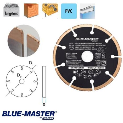 blue master disco multiusos radial carburo-tungsteno  125x1.6x22