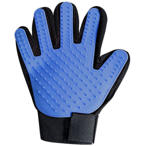 Blue One-Piece Pet Grooming Gloves for Right Hand, Pet Hair Removal Gloves, Pet Brush Massage Gloves