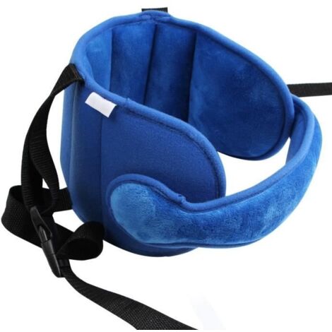 blue -Oreiller de sécurité réglable pour siège de voiture pour enfants, soutien tête fixe, doux, Protection du cou, positionneurs