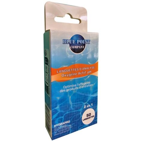BLUE POINT COMPANY - Boite 50 languettes analyse bpc oxygène actif / ph