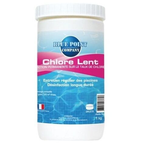 BLUE POINT COMPANY - Chlore lent  1kg galets de 250g