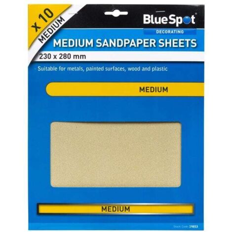 Blue Spot Tools 10 Piece Medium Sandpapers