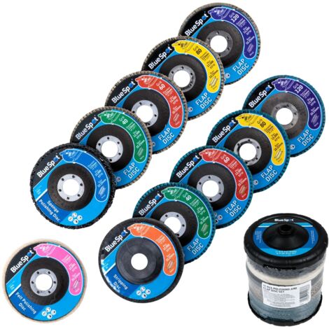 Blue Spot Tools 11 Piece Polishing and Flap Disc Set