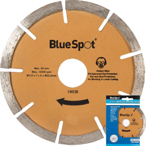 Blue Spot Tools 115mm (4.5") Diamond Mortar Raking Disc