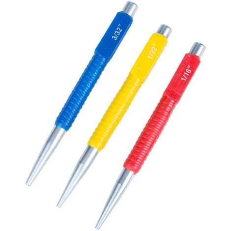 Blue Spot Tools 3-Piece Center Punch Set for Precise Marking and Alignment