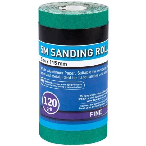 Blue Spot Tools 5MTR 115MM Sanding Roll 120 Grit