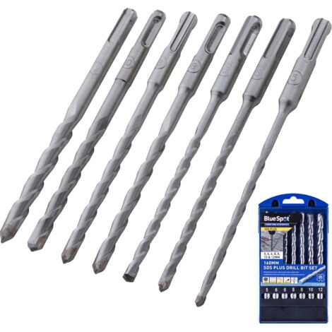 Blue Spot Tools 7 Piece 160mm SDS Plus Drill Bit Set (5-12mm)