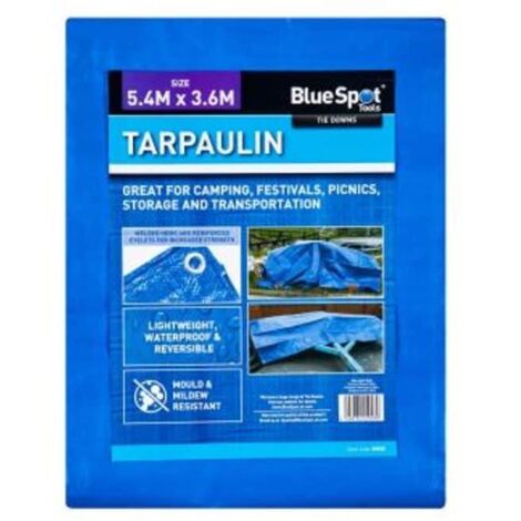 Blue Spot Tools Blue 5.4M x 3.6M Tarpaulin