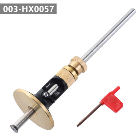 Bluedeer – Trusquin de traçage pour bois tendre et dur – Roue de marquage – Verrou de sécurité – Fonction de micro réglage – Tige en acier de 20,3 cm