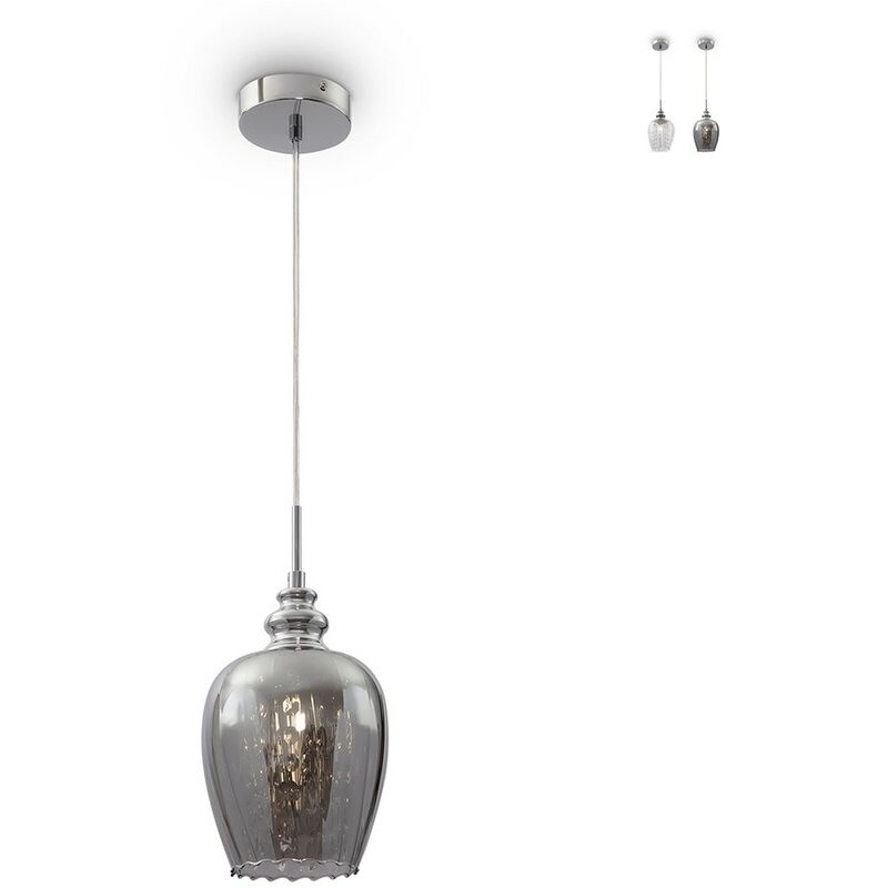 Lámpara de suspensión difusor cristales cristal mesa cocina Blues Negro