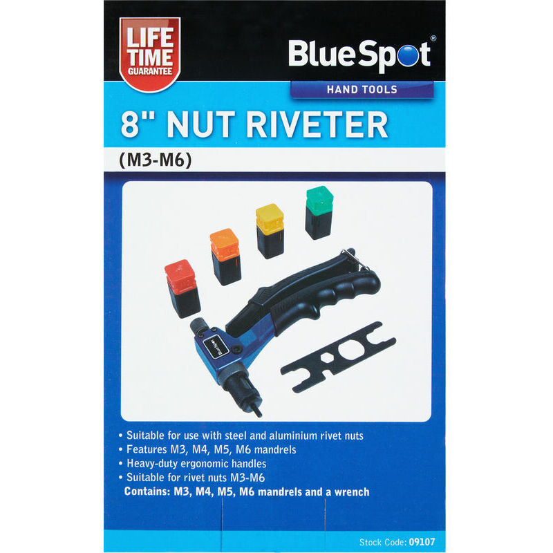09107 8' Nut Riveter (M3-M6) - Bluespot