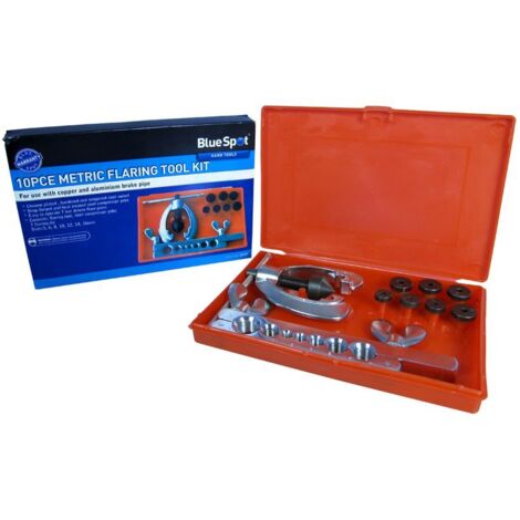 BlueSpot 10pc Brake Pipe Flaring Metric Copper Aluminium Tube Repair Kit Set