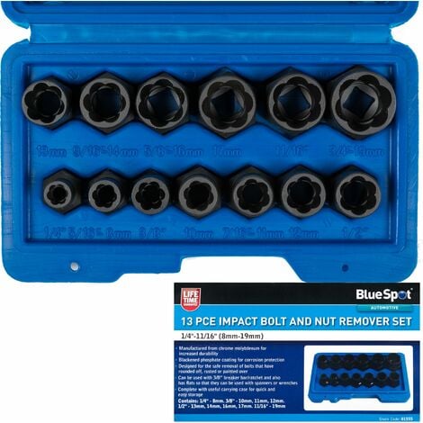 US PRO Tools 38mm 1/2 Drive Axle Hub Nut Socket 12 Point Deep Impact Socket  3488
