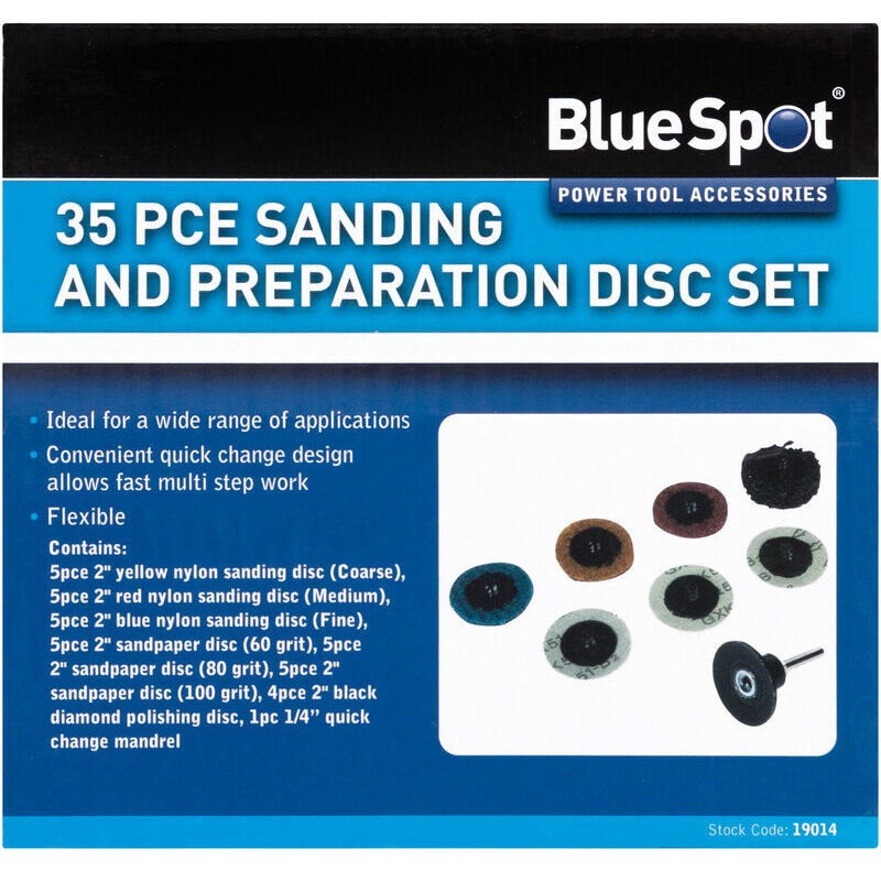 Bluespot - 19014 35 Piece 2' Sanding Disc Kit