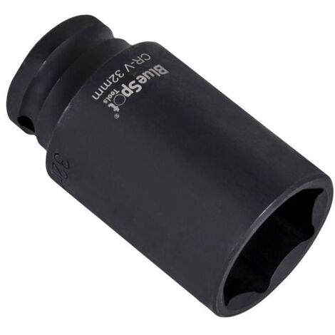 BlueSpot 32mm Deep Impact Socket 1/2"" Hub Nut Flywheel Socket Hex 6 point 01670