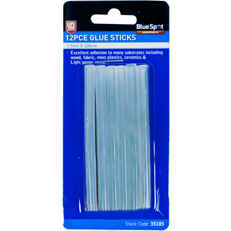 BlueSpot 35185 12 Piece 7.5mm Glue Sticks