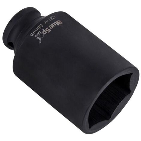 BlueSpot 36mm Deep Impact Socket 1/2"" Hub Nut Flywheel Socket Hex 6 point 01673
