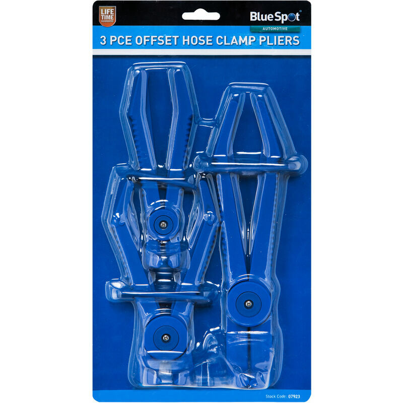 07923 3 Piece Offset Flexible Hose Clamp Pliers - Bluespot