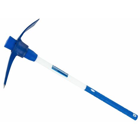 Bluespot 4.5lb Pickaxe With Rubber Grip Fibreglass Shaft Handle 900mm Pick Axe