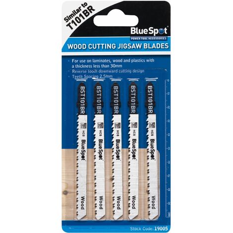 BlueSpot 5 PCE HCS Reverse Pitch Blades For Wood (10 TPI)