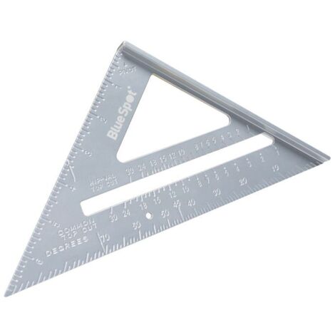 BlueSpot 6" Square Aluminium Roofing Rafter Tri-square Mitre Saw Guide 150mm Set