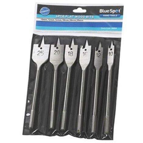 Bluespot 6pc Flat Wood Bit Set