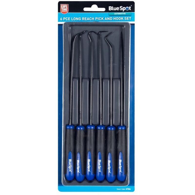 Blue Spot Tools - BlueSpot 6pc Long Reach Pick And Hook Probe Set o Ring Seal Remover Tool