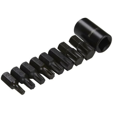 BlueSpot Tools 1498 1/2in Impact TORX Bit Set 9 Piece B/S1498