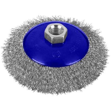 50mm Sanding Mop Cylinder - 240 Grit Nylon Fibre, 6mm Arbor For Drill Or Rotary Tool