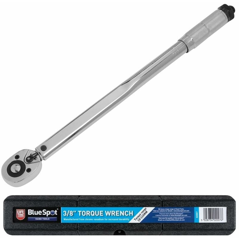 Bluespot torque wrench 3/8 drive cv steel ratchet garage tool 19-110NM 02007