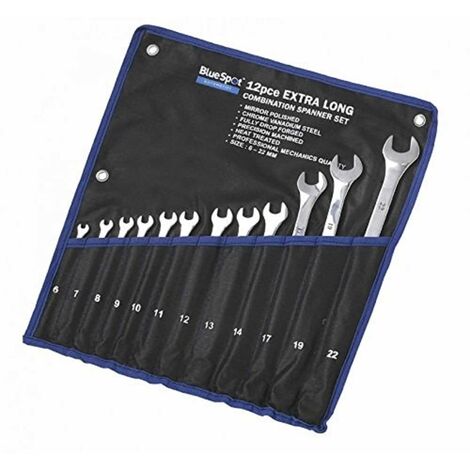 Bluespot tools 4124 - B/punto extra-lunga pettine chiave set (12 pezzi)