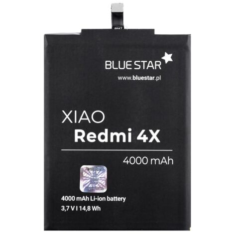 Bluestar Akku Ersatz kompatibel mit Xiaomi Redmi 4X 4000 mAh Austausch Batterie Accu BM47