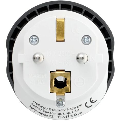 Bluestar universeller Reiseadapter in Weiß EU-Stecker Typ E 16A