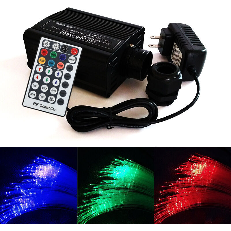 Soleil - Bluetooth 16W Twinkle rgbw led Fibre Optique Star Plafonniers Kit APP/Télécommande 200pcs0.75mm2m Fibre Optique pour Maison/Voiture