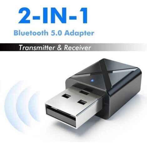 Bluetooth 5.0 Audio Transmetteur Mini 3.5mm AUX Adaptateur Bluetooth Stéréo pour TV PC Voiture