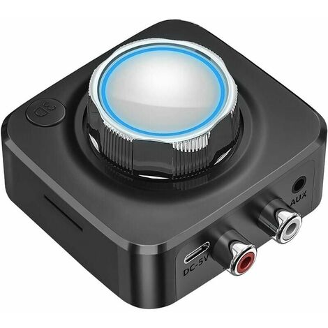 Bluetooth 5.0-Empfänger – Bluetooth-Audio-Empfänger-Adapter für Musik-Streaming-Soundsystem, kabelloser Cinch-Aux-3,5-mm-Audio-Adapter für Smartphones, PC-Autolautsprecher, TF-Karte