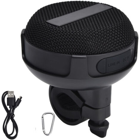 Bluetooth 5.0 Fahrradlautsprecher, wasserdicht nach IPX7, mit eingebautem Akku, Display und ideal für unterwegs.